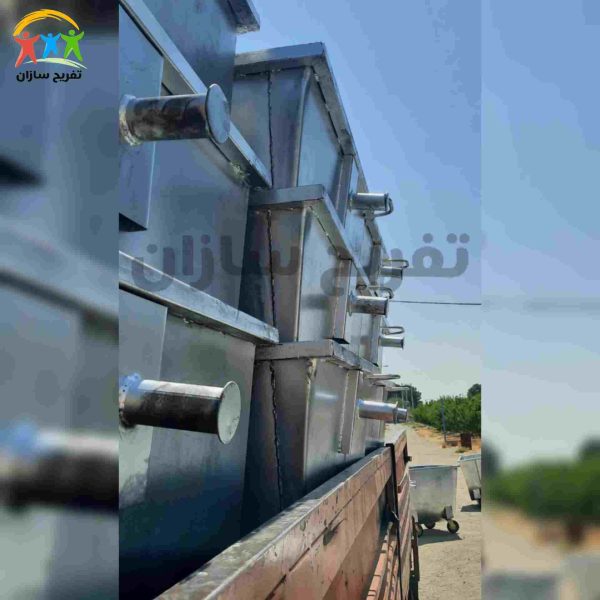 سطل زباله گالوانیزه ۶۶۰ لیتری - تصویر 4