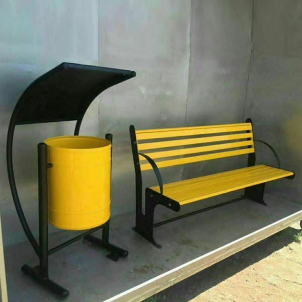 ست نیمکت و سطل زباله پارکی